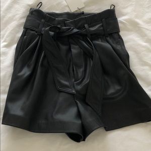 Zara faux leather shorts